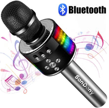 画像をギャラリービューアに読み込む, カラオケマイク bluetooth ワイヤレスマイク 高音質 LEDライト付き 音楽再生 録音可能