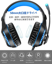 画像をギャラリービューアに読み込む, ゲーミングヘッドセット 高音質 ヘッドホン USB マイク付き